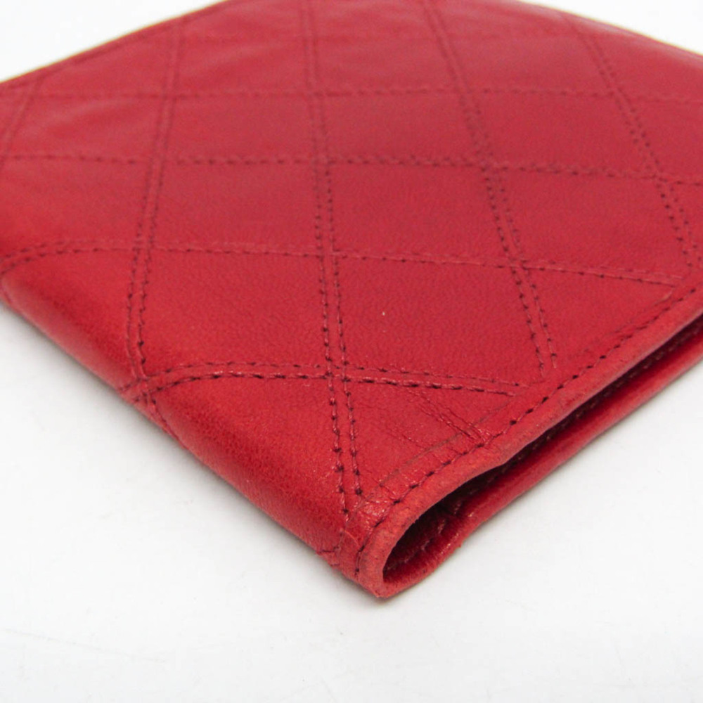 CHANEL Authentic Red Lambskin Leather Wallet - Picture 7 of 13
